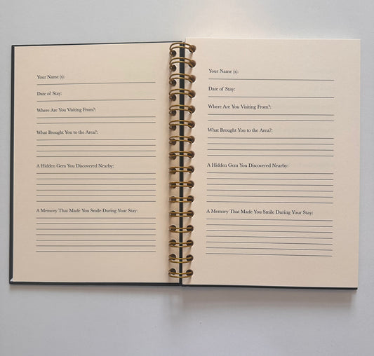 BLACK AND GOLD A5 AIRBNB GUEST BOOK